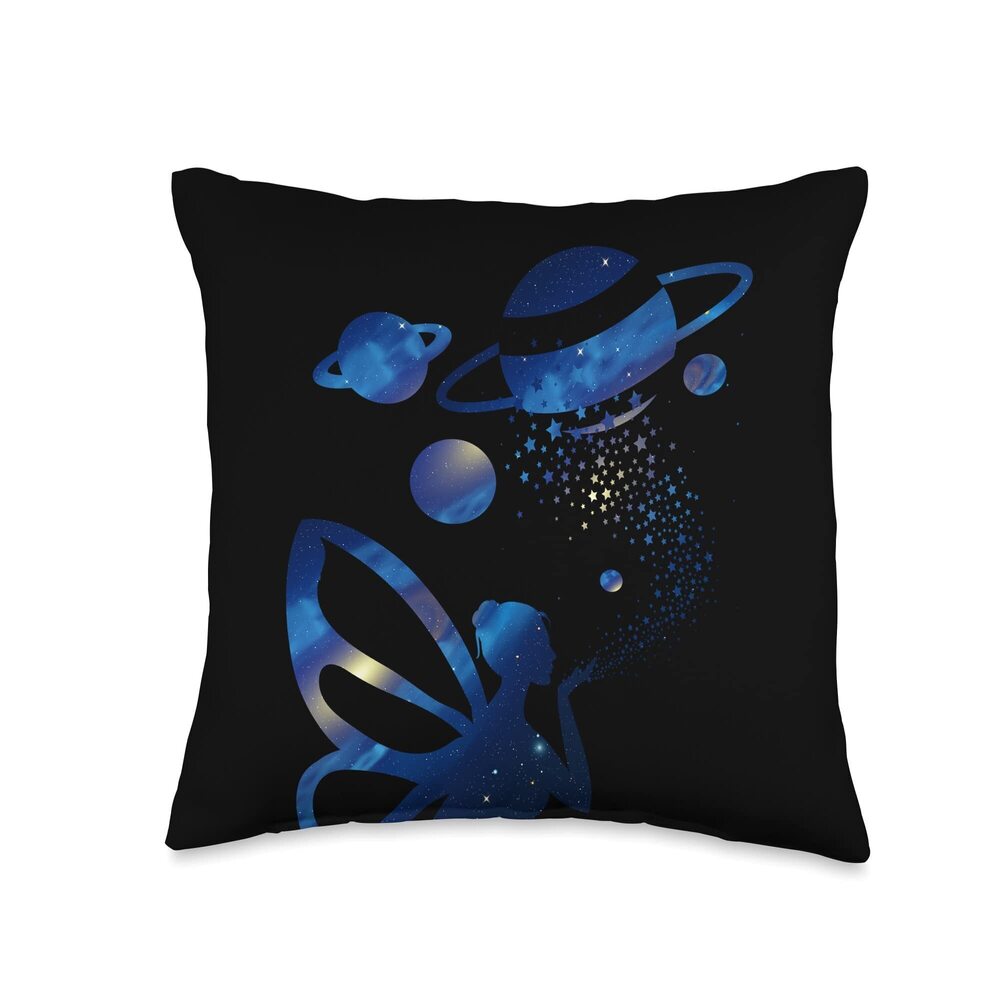 4406 Celestial Aesthetic Fairycore Fairy Galaxy Planets Throw Pillow